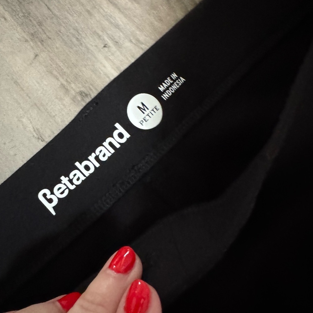 Betabrand Medium Petite Black Flare Women's Pants - Picture 4 of 12